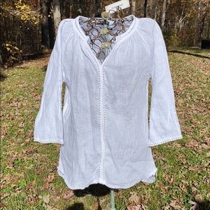 Lungo L’arno White Linen Tunic Top